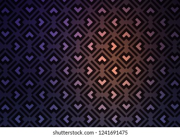 Dark Purple vector background with straight lines. Glitter abstract illustration with colored sticks. Best design for your ad, poster, banner.