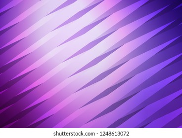 Dark Purple vector background with straight lines. Decorative shining illustration with lines on abstract template. The pattern can be used for websites.
