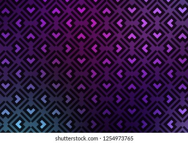 Dark Purple vector background with straight lines. Lines on blurred abstract background with gradient. Pattern for websites, landing pages.