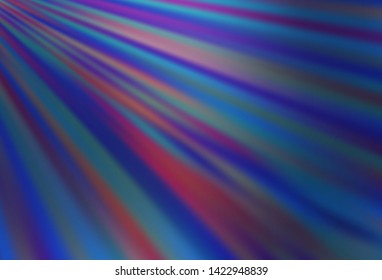 Dark Purple vector background with straight lines. Glitter abstract illustration with colored sticks. Backdrop for TV commercials.