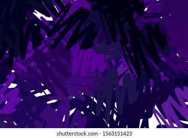 Dark Purple vector background with straight lines. Colorful shining illustration with lines on abstract template. Smart design for your business advert.