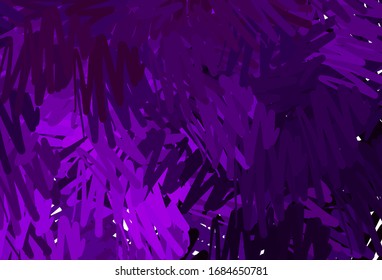 Dark Purple vector background with straight lines. Glitter abstract illustration with colorful sticks. Best design for your ad, poster, banner.