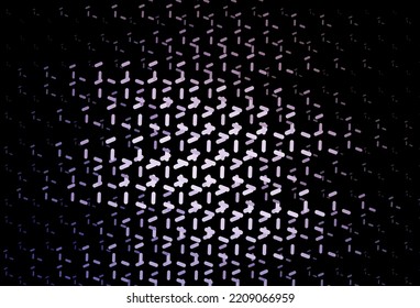 Dark Purple vector background with straight lines. Lines on blurred abstract background with gradient. Pattern for ads, posters, banners.