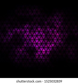 Dark Purple vector background with triangles. Glitter abstract illustration with triangular shapes. Design for your promotions.