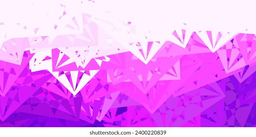 Fondo vector púrpura oscuro con triángulos. Magnífica ilustración abstracta con formas triangulares, formas. Iniciar diseño para el insperarión.