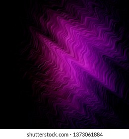 Dark Purple vector background with wry lines. Illustration in abstract style with gradient curved.  Pattern for ads, commercials.