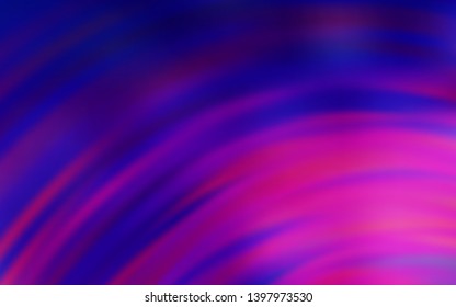Dark Purple vector background with wry lines. An elegant bright illustration with gradient. Colorful wave pattern for your design.
