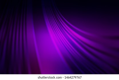 Dark Purple vector background with wry lines. Modern gradient abstract illustration with bandy lines. Abstract style for your business design.