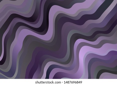 Dark Purple vector background with wry lines. An elegant bright illustration with gradient. Brand new design for your ads, poster, banner.