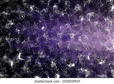 Dark Purple vector background with wry lines. Colorful abstract illustration with gradient lines. Template for cell phone screens.