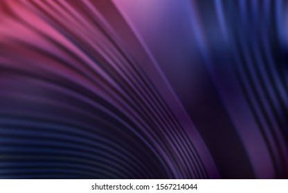 Dark Purple vector background with wry lines. A sample with colorful lines, shapes. The best colorful design for your business.