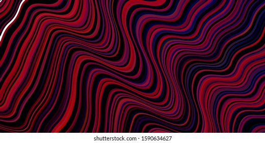 Dark Purple vector background with wry lines. A completely new colorful illustration in simple style. Elegant pattern for a brand book.