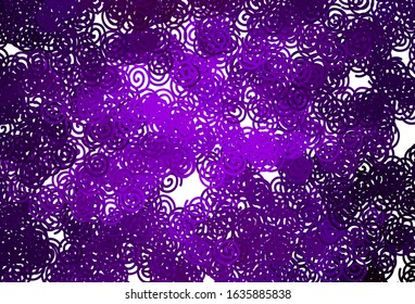Dark Purple vector background with wry lines. Colorful abstract illustration with gradient lines. A completely new template for your design.