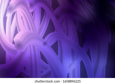 Dark Purple vector background with wry lines. Shining colorful illustration in simple style. The best colorful design for your business.