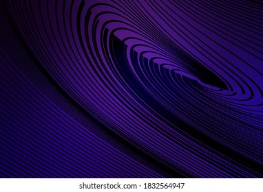 Fondo vector púrpura oscuro con líneas irregulares. Una brillante ilustración, que consiste en líneas curvas. Mejor diseño para su negocio.