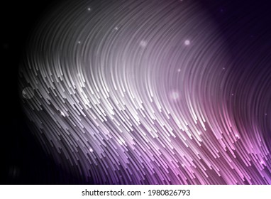 Dark Purple vector background with wry lines. A sample with colorful lines, shapes. Brand new design for your ad.