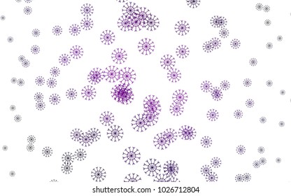 Dark Purple vector background with xmas snowflakes. Snow on blurred abstract background with gradient. New year design for your ad, poster, banner.