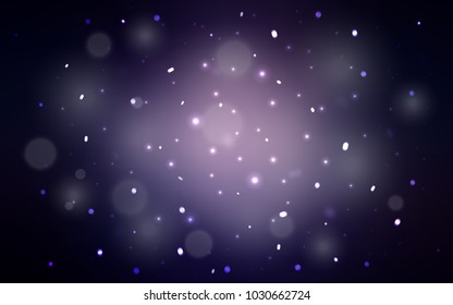 Dark Purple vector background with xmas snowflakes. Shining colored illustration with snow in christmas style. New year design for your business advert.