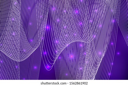 Dark Purple vector background with xmas confetti. Beautiful colored illustration with ribbon in celebration style. The pattern can be used for birthday gifts, congratulations.