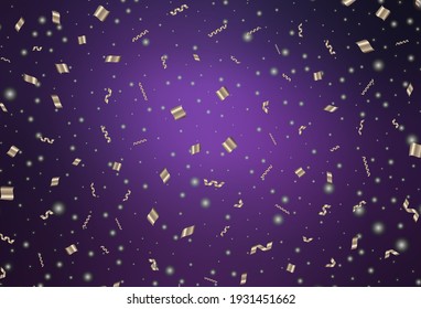 Dark Purple vector background in Xmas style. Abstract gradient illustration with colorful Christmas things. Pattern for booklets, leaflets of education.