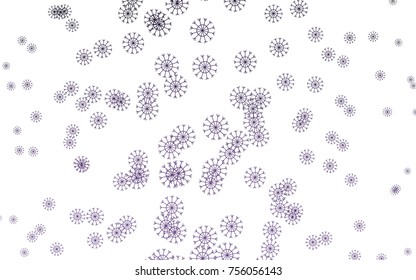 Dark Purple vector background with xmas snowflakes. Decorative shining illustration with snow on abstract template. The template can be used as a new year background.