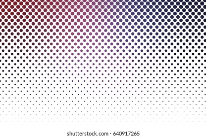 Dark Purple vector banner with circles, spheres. Abstract spots. Background of Art bubbles in halftone style with colored gradient.