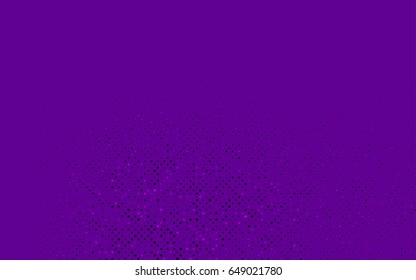 Dark Purple vector banner with circles, spheres. Abstract spots. Background of Art bubbles in halftone style with colored gradient.