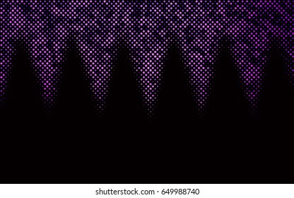 Dark Purple vector banner with circles, spheres. Abstract spots. Background of Art bubbles in halftone style with colored gradient.