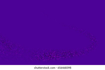 Dark Purple vector banner with circles, spheres. Abstract spots. Background of Art bubbles in halftone style with colored gradient.