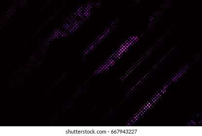 Dark Purple vector banner with circles, spheres. Abstract spots. Background of Art bubbles in halftone style with colored gradient.