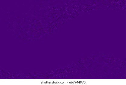 Dark Purple vector banner with circles, spheres. Abstract spots. Background of Art bubbles in halftone style with colored gradient.