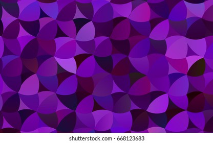 Dark Purple vector banner with circles, spheres. Abstract spots. Background of Art bubbles in halftone style with colored gradient.