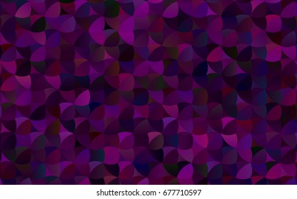 Dark Purple vector banner with circles, spheres. Abstract spots. Background of Art bubbles in halftone style with colored gradient.