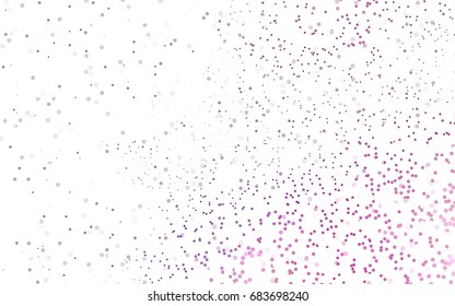 Dark Purple vector banner with circles, spheres. Abstract spots. Background of Art bubbles in halftone style with colored gradient.