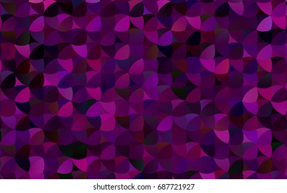 Dark Purple vector banner with circles, spheres. Abstract spots. Background of Art bubbles in halftone style with colored gradient.
