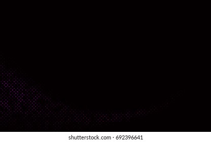 Dark Purple vector banner with circles, spheres. Abstract spots. Background of Art bubbles in halftone style with colored gradient.