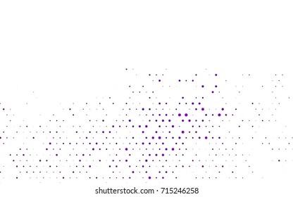 Dark Purple vector banner with circles, spheres. Abstract spots. Background of Art bubbles in halftone style with colored gradient.