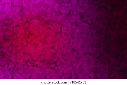 Dark Purple vector banner with circles, spheres. Abstract spots. Background of Art bubbles in halftone style with colored gradient.