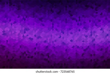 Dark Purple vector banner with circles, spheres. Abstract spots. Background of Art bubbles in halftone style with colored gradient.