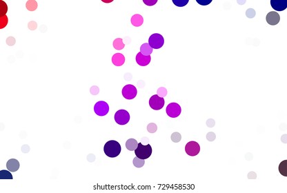 Dark Purple vector banner with circles, spheres. Abstract spots. Background of Art bubbles in halftone style with colored gradient.