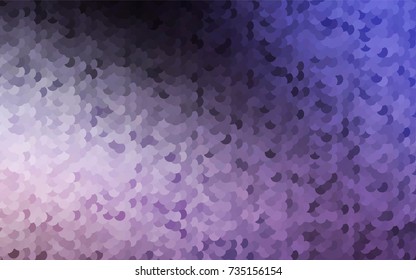 Dark Purple vector banner with circles, spheres. Abstract spots. Background of Art bubbles in halftone style with colored gradient.