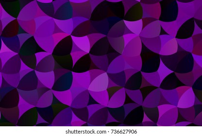 Dark Purple vector banner with circles, spheres. Abstract spots. Background of Art bubbles in halftone style with colored gradient.