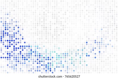 Dark Purple vector banner with circles, spheres. Abstract spots. Background of Art bubbles in halftone style with colored gradient.