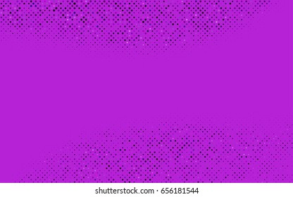 Dark Purple vector banner with set of circles, dots. Donuts Background. Creative Design Template. Technological halftone illustration.