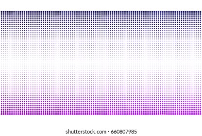 Dark Purple vector banner set of circles, spheres. Donuts Background. Creative Design Templates. Technology halftone illustration.