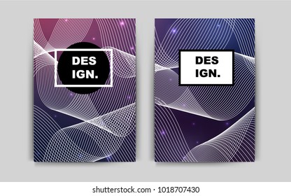 Dark Purple vector banner for websites. Abstract booklet on colored background with gradient. Beautiful design for cover of notepads.