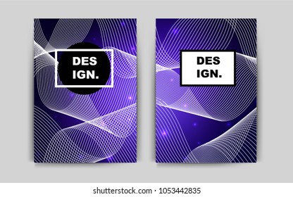 Dark Purple vector banner for websites. Glitter abstract design concept with text box. Completely new template for your brand book.