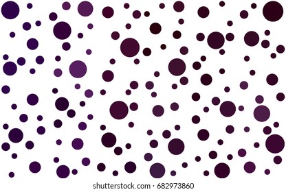 Dark Purple vector banners set of circles, spheres. Abstract spots. Art Background of bubbles in halftone style with colored gradient.