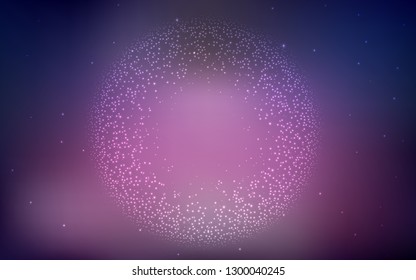 Dark Purple vector blurred shine abstract template. A completely new colored illustration in blur style. New style for your business design.