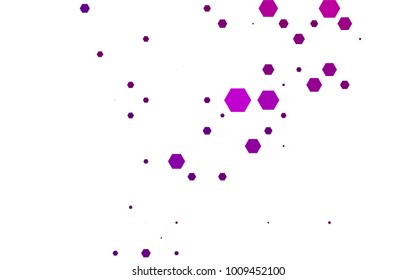 Dark Purple vector blurry hexagon background design. Geometric background in Origami style with gradient. 